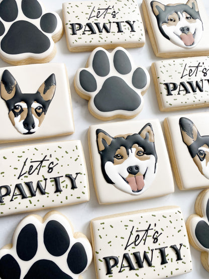 Paw print cookie cutter