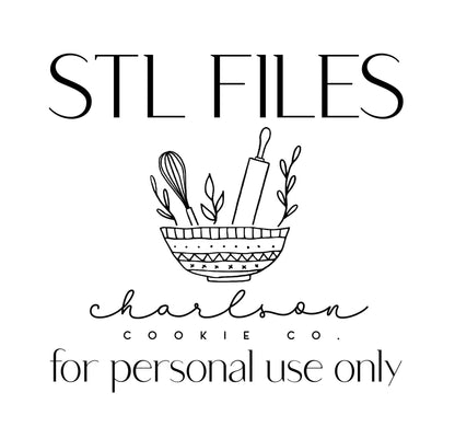STL files / Baker's 5 cutters set 4" (skinny version) / digital files - personal use only