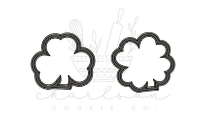 Shamrock / 3 leaf & 4 leaf clovers cookie cutters