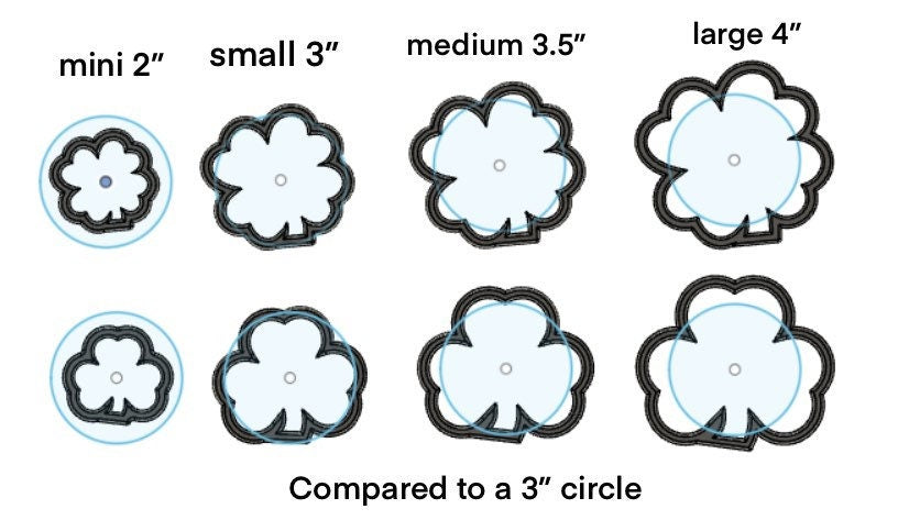 Shamrock / 3 leaf & 4 leaf clovers cookie cutters