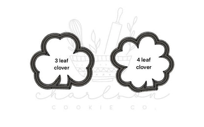 Shamrock / 3 leaf & 4 leaf clovers cookie cutters