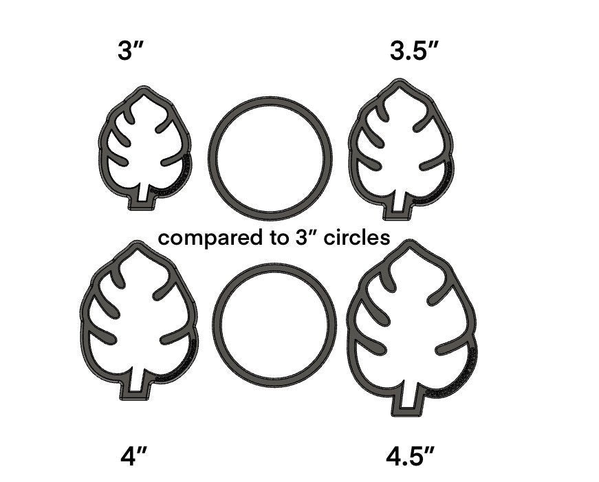 Monstera leaf cookie cutter