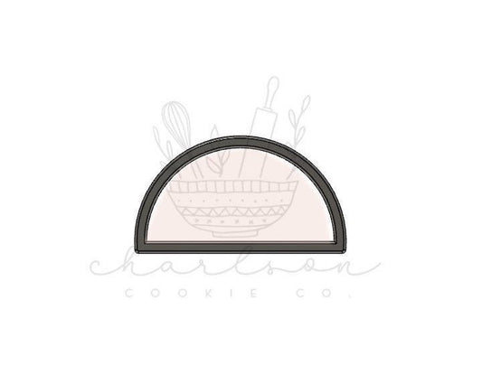 Half circle cookie cutter