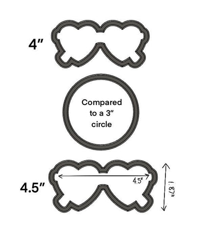 Heart sunglasses cookie cutter