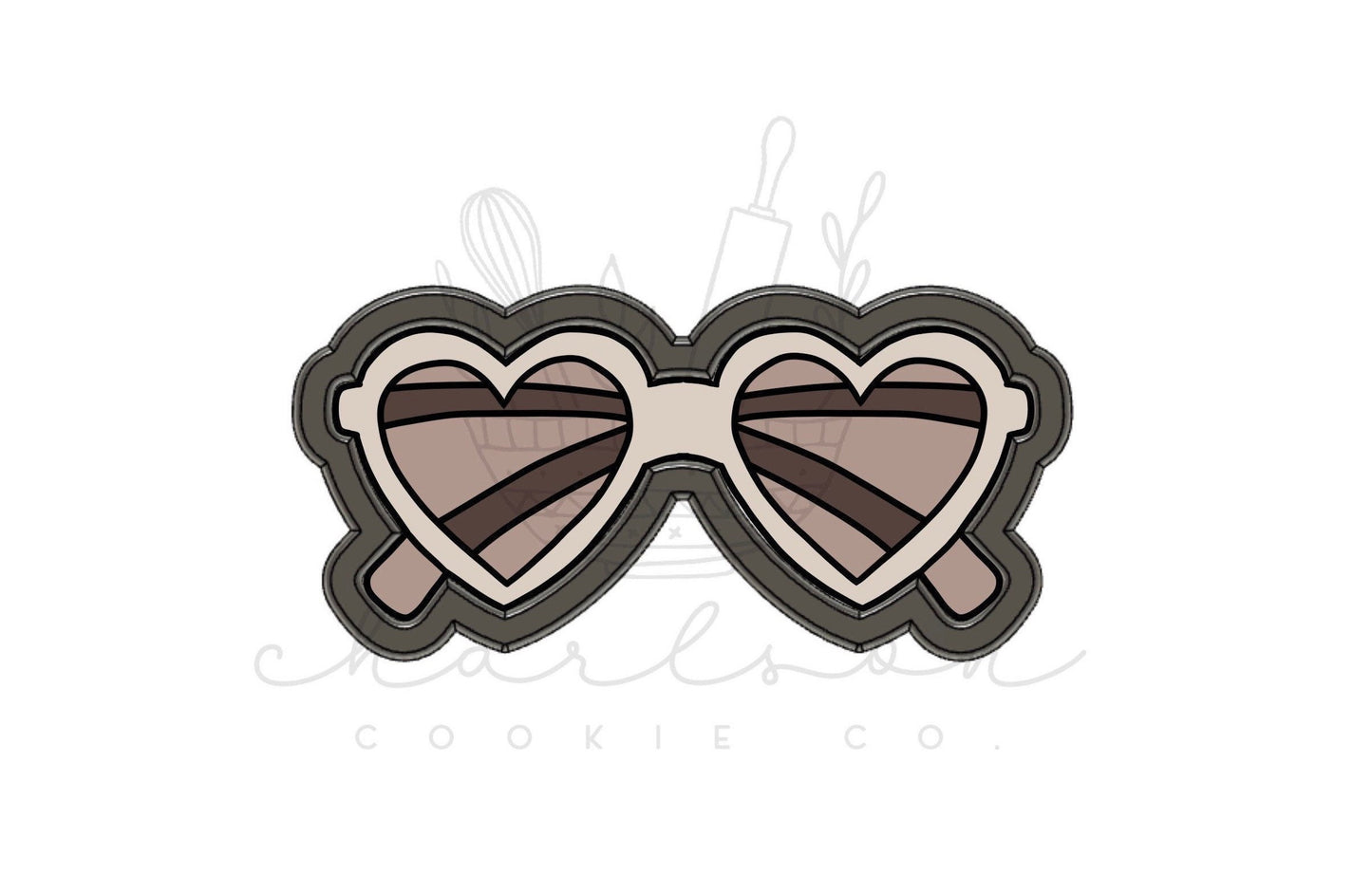 Heart sunglasses cookie cutter