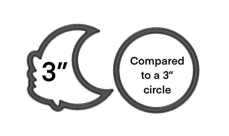 Moon with greenery no. 2 cookie cutter