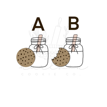 Milk and Cookies cookie cutter