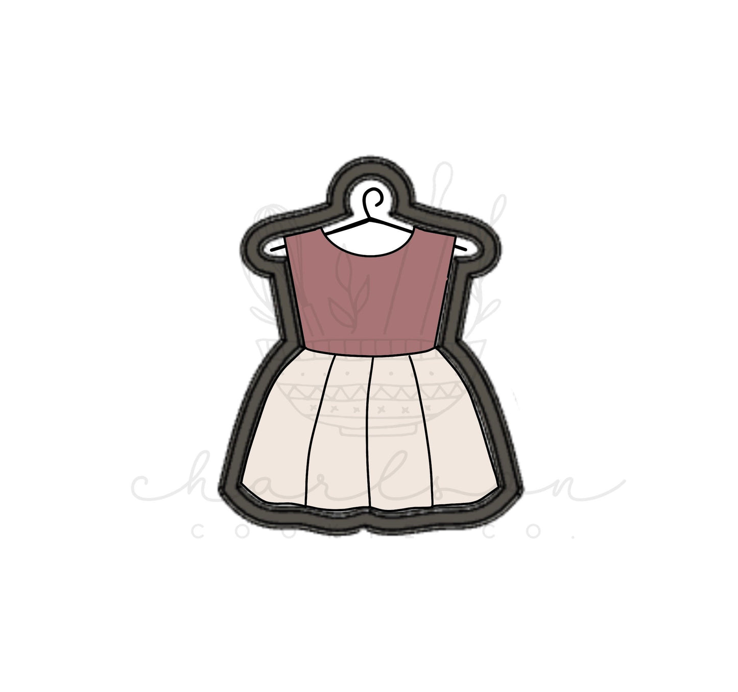 Baby dress with hanger cookie cutter