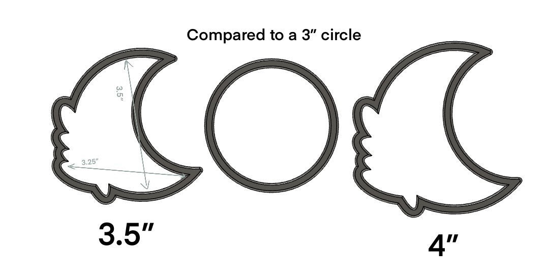 Moon with greenery no. 2 cookie cutter