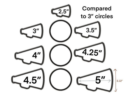 Megaphone cookie cutter