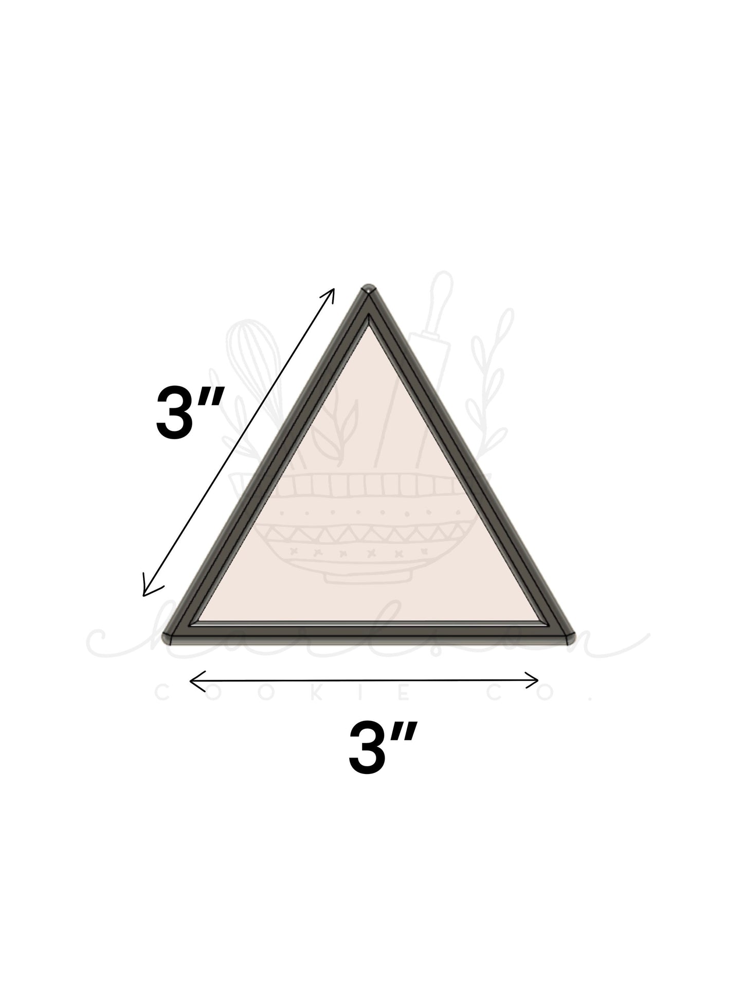 Triangle cookie cutter