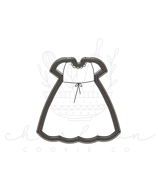 Baptism dress cookie cutter