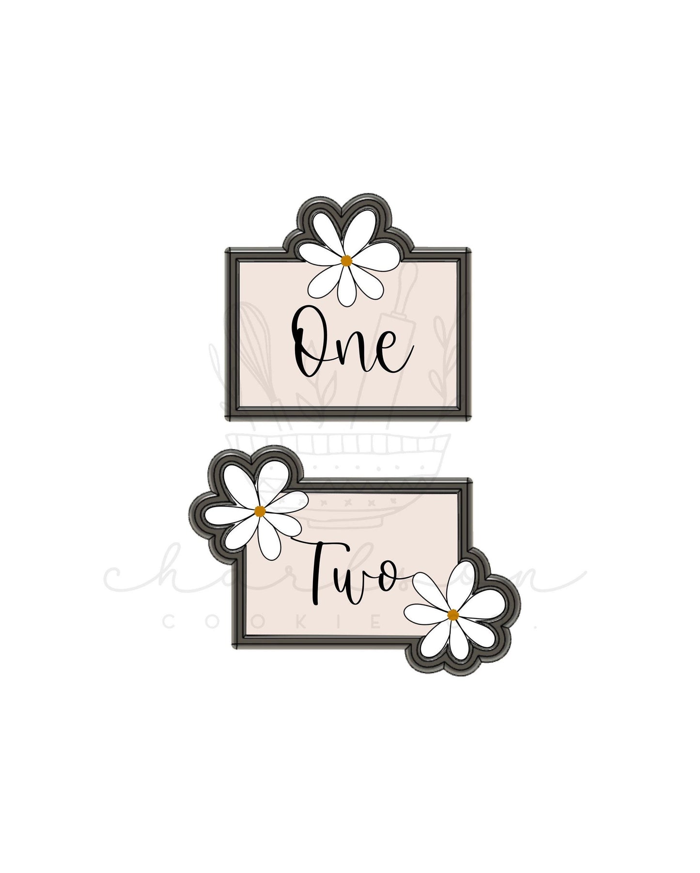 Daisy plaque cookie cutter