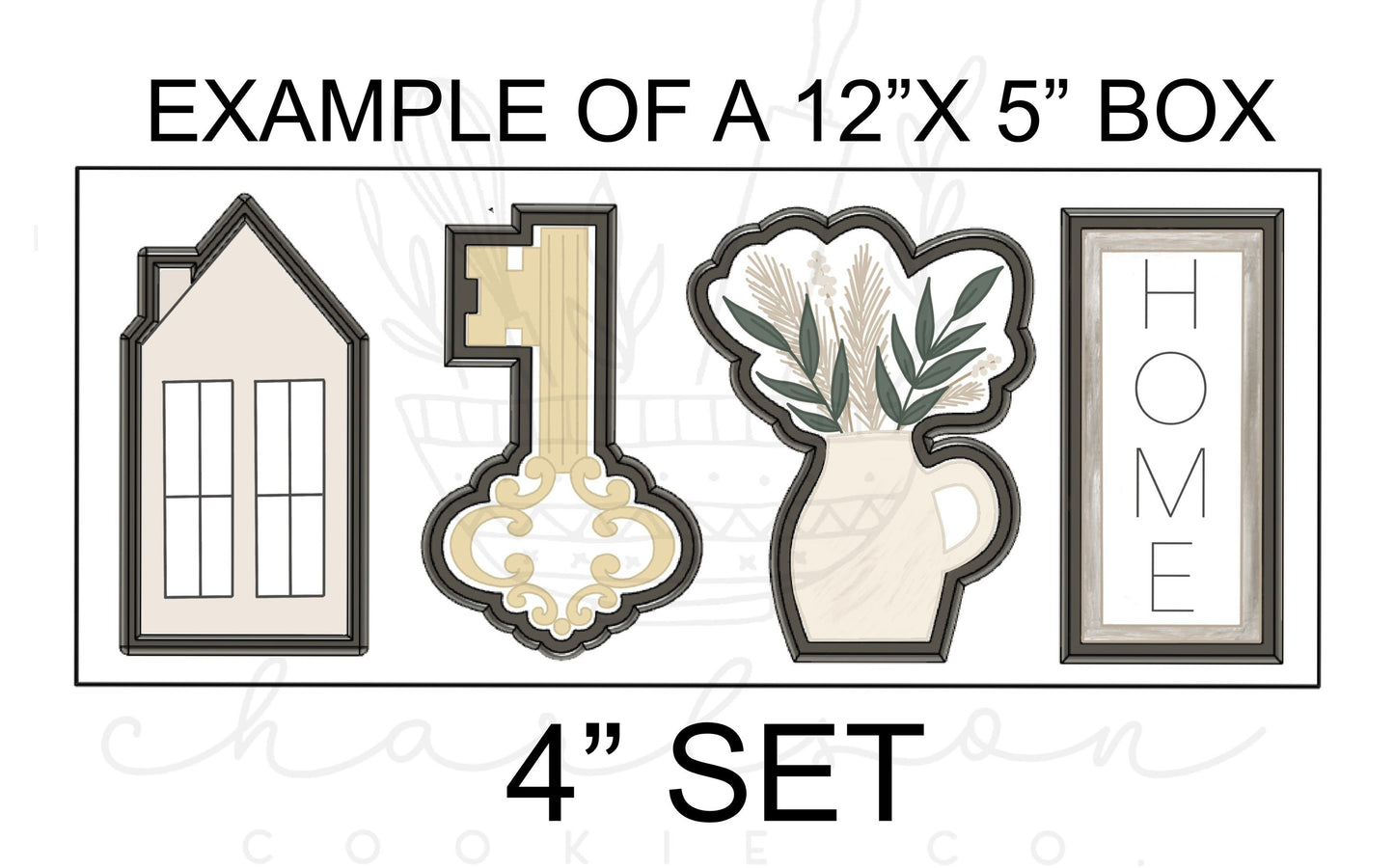 House warming 4" cookie cutters set