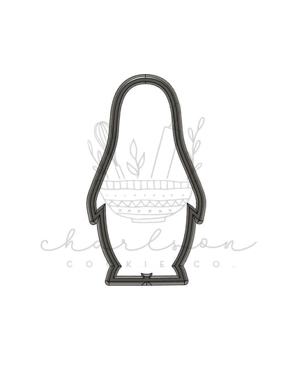 Penguin no. 1 cookie cutter (Linen & Gray)