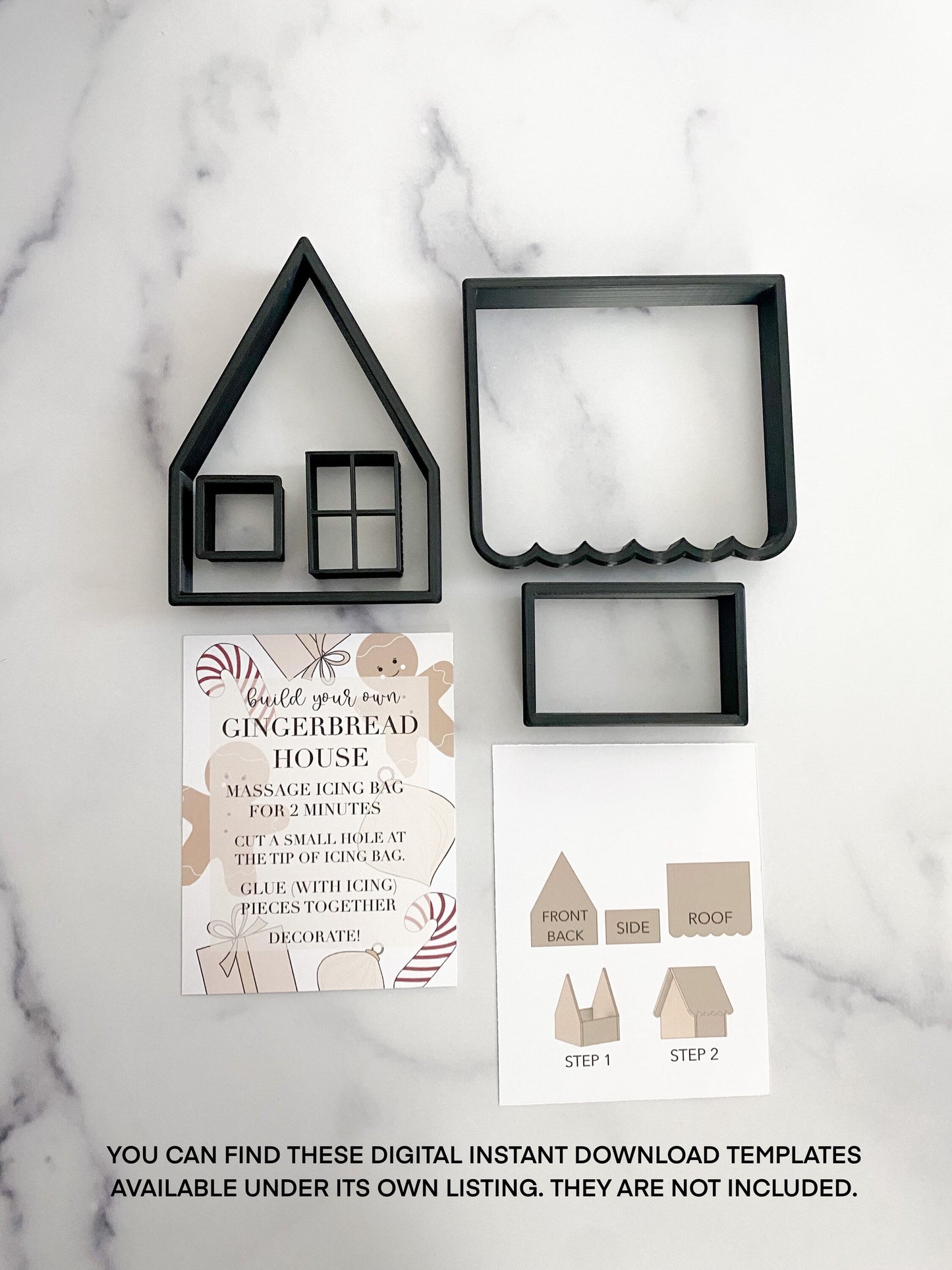 Gingerbread house / build your own house cookie cutter
