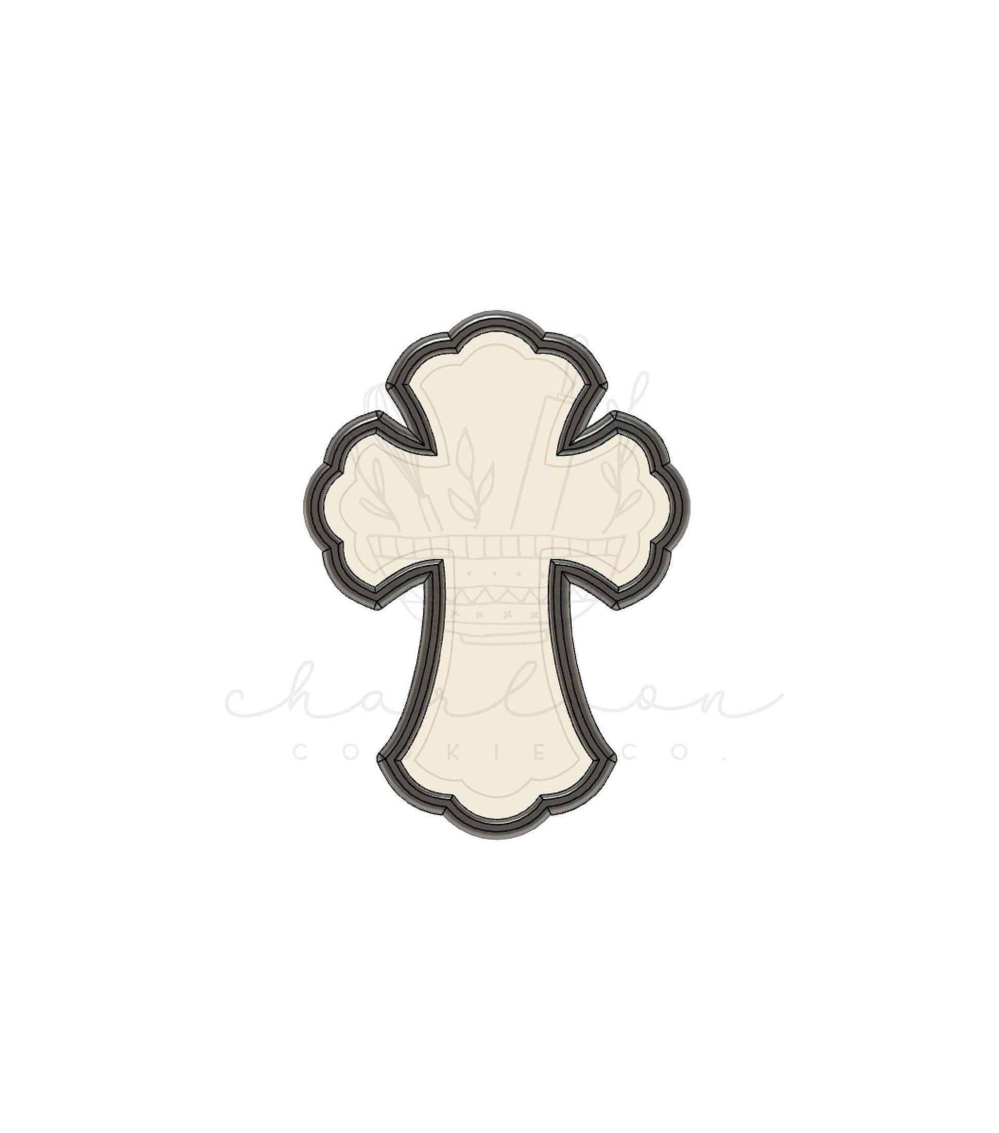 Cross cookie cutter (Linen & Gray) – Charlson Cookie Co.