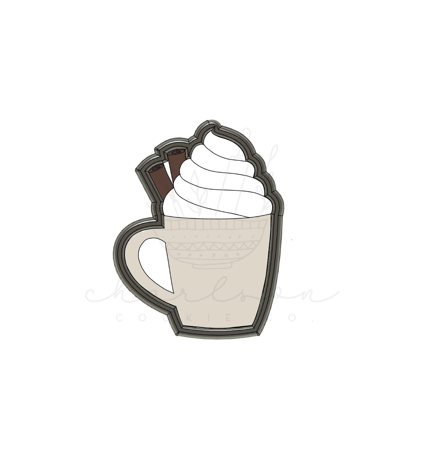 Mug with cream no. 2 cookie cutter