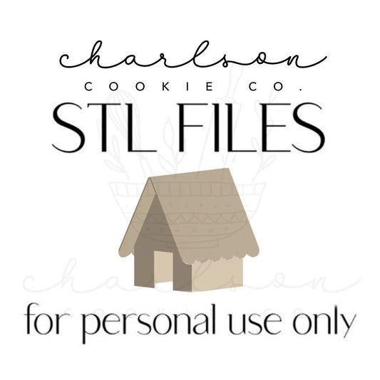 STL files / Gingerbread house (2.5" or 3") cutters set / digital files - personal use only
