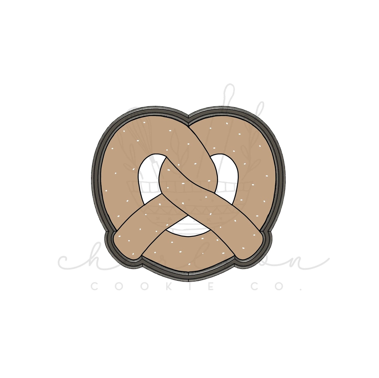 Pretzel (with cut out / without) cookie cutter