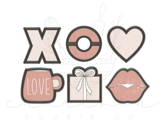 Valentine’s Day Set B cookie cutters set