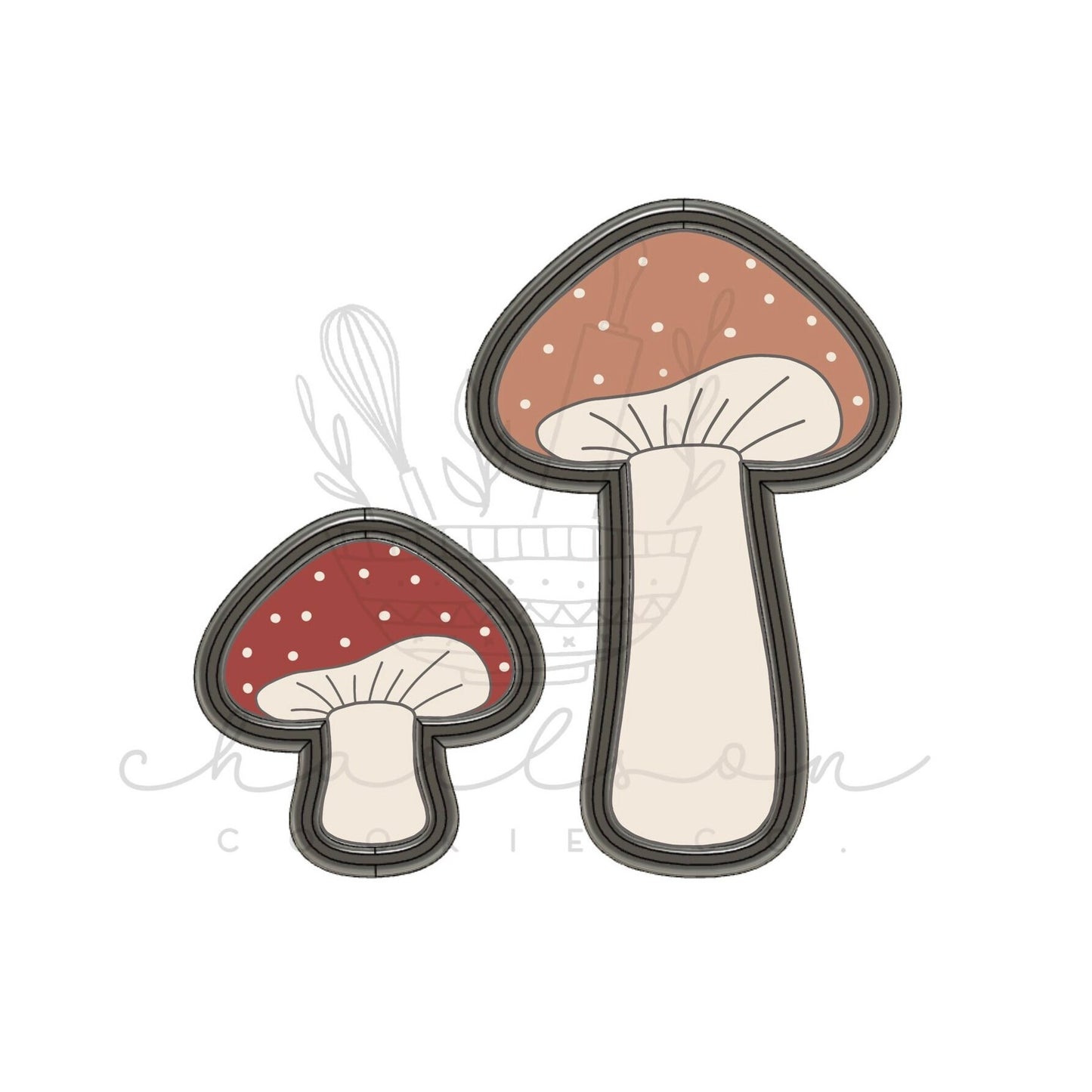 Mushroom Cookie Cutter - Nature, Woodland Theme – Jameson Cookie Company