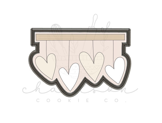 Hanging hearts cookie cutter