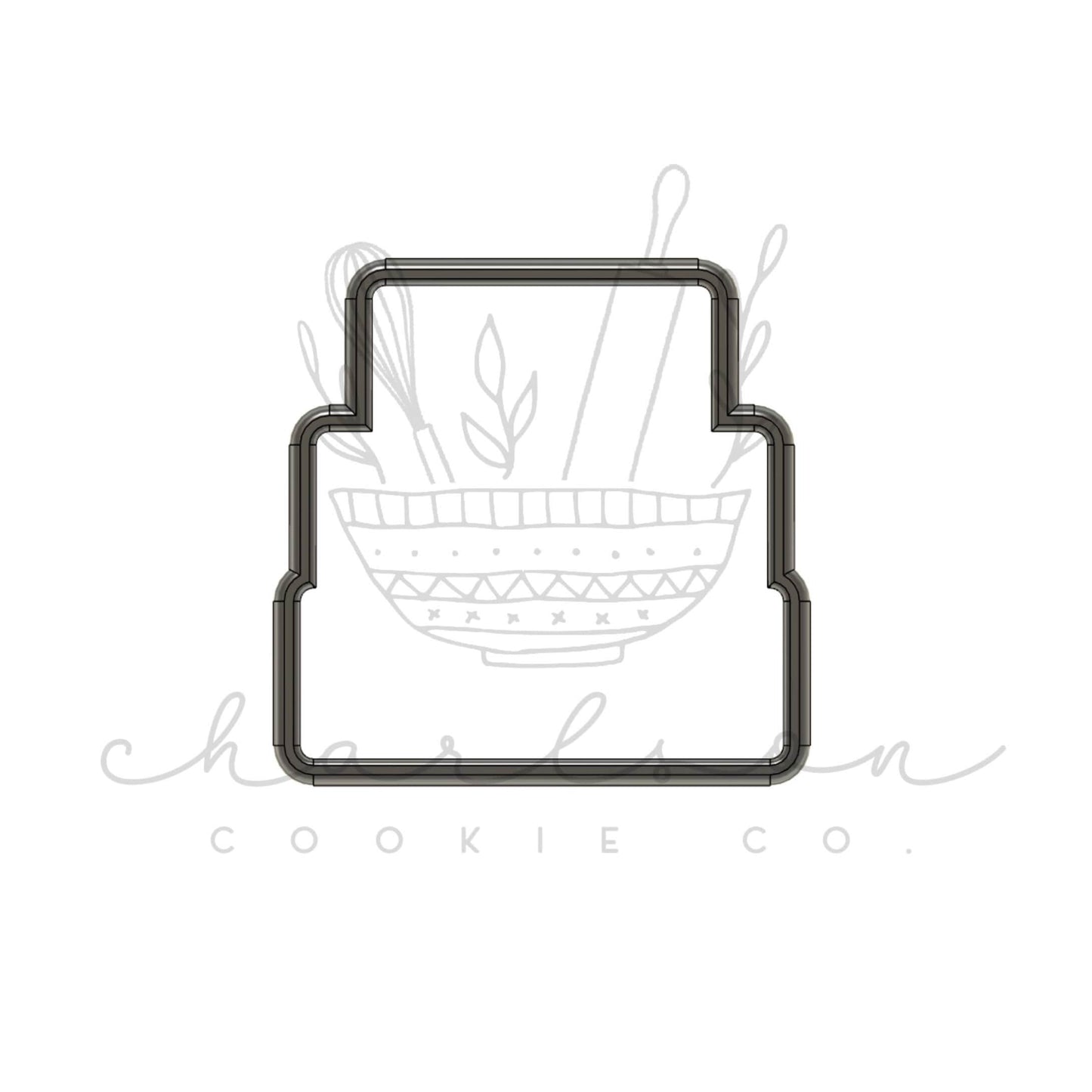 Stacked suitcases luggage cookie cutter