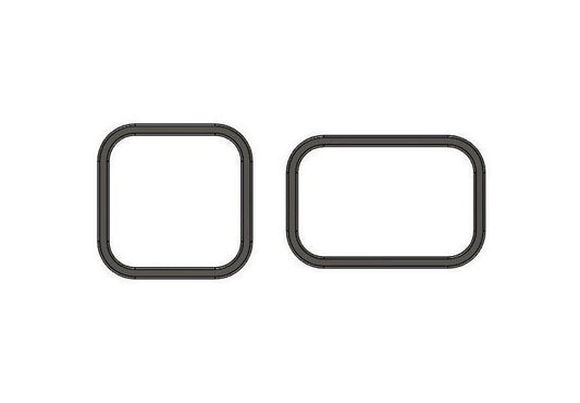 Squares & rectangles rounded off corners cookie cutter