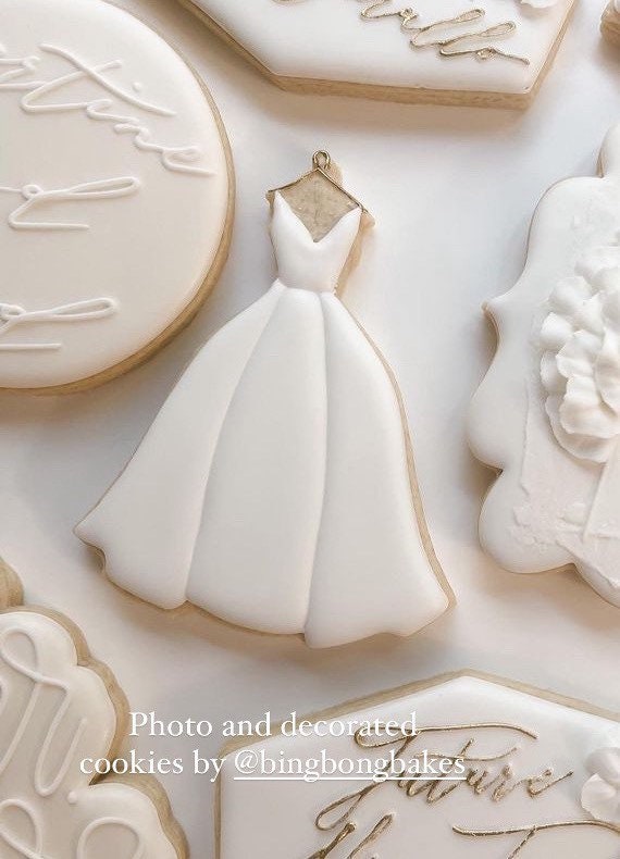 Wedding dresses cookie cutter Charlson Cookie Co