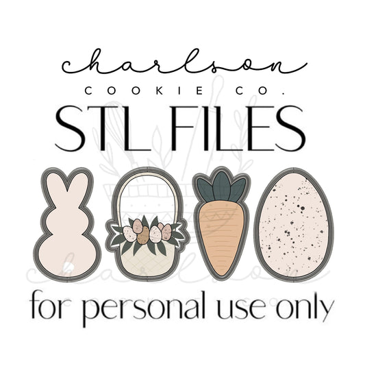 STL files / Easter set A 4” cutters set / digital files - personal use only