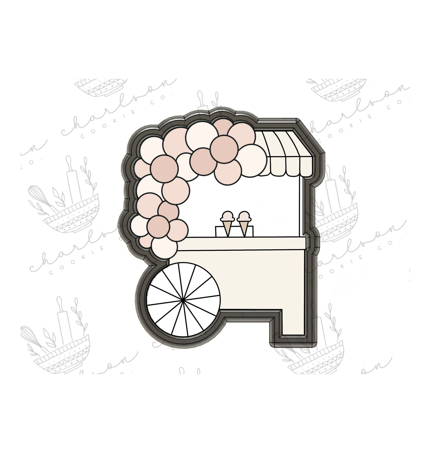 Balloon cart (Simplyxsweet_) cookie cutter