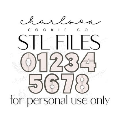 STL files / Numbers with cut outs / digital files - personal use only
