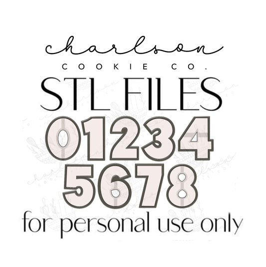 STL files / Numbers with cut outs / digital files - personal use only