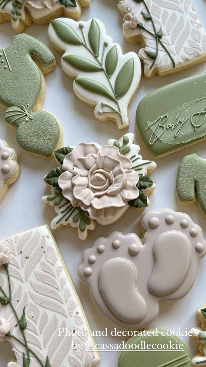 Flower cookies for baby 2024 shower