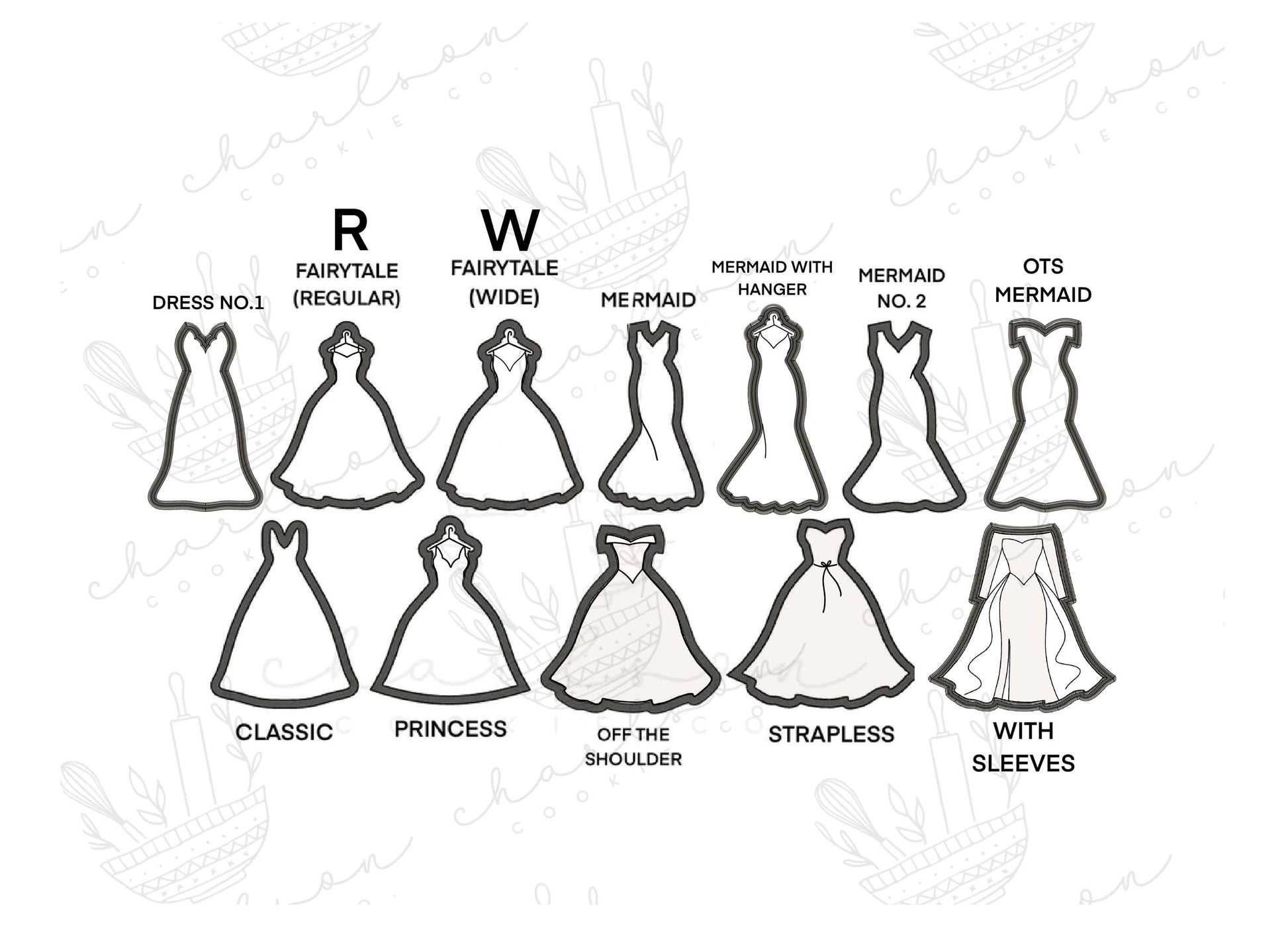 Wedding Dress Styles Chart
