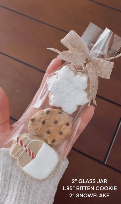 Milk (glass jar with straw) & cookies cookie cutter