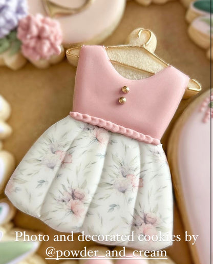 Baby dress with hanger cookie cutter