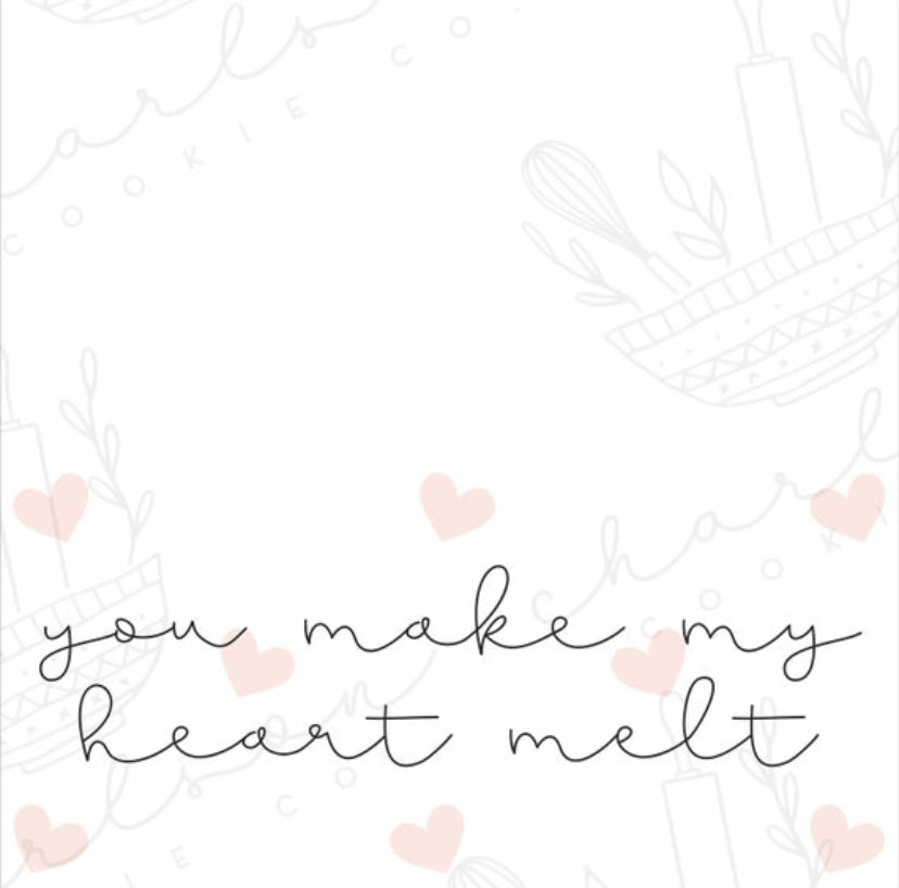 You make my heart melt bag toppers 4x4 and 5x4 / 2 files Instant digital download