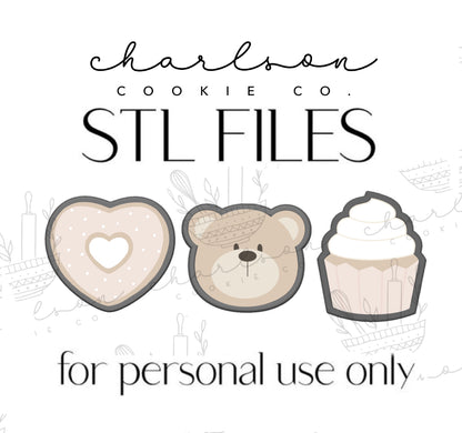 Valentine’s Day set E 3pc set STL files (digital files) / personal use only