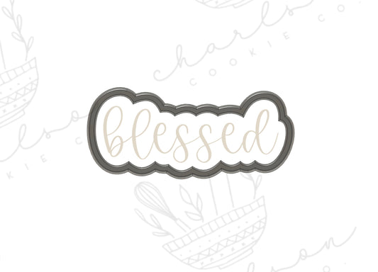 Blessed word cookie cutter