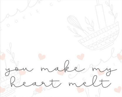 You make my heart melt bag toppers 4x4 and 5x4 / 2 files Instant digital download